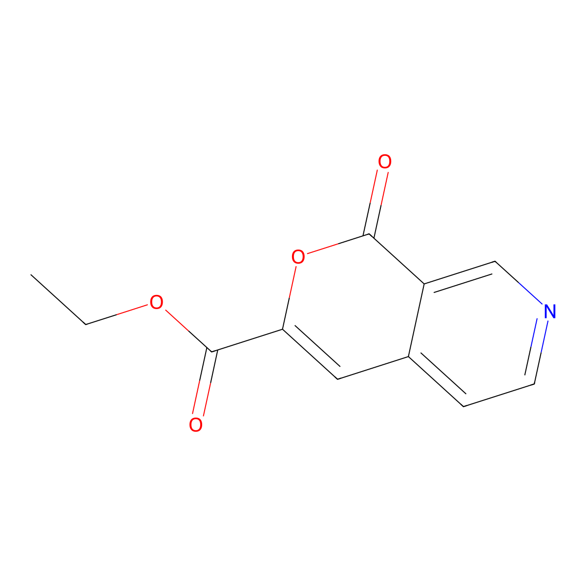 Ethyl 1-Oxo-1H-pyrano[3,4-c]pyridine-3-carboxylate molecular structure, CAS 58790-51-5