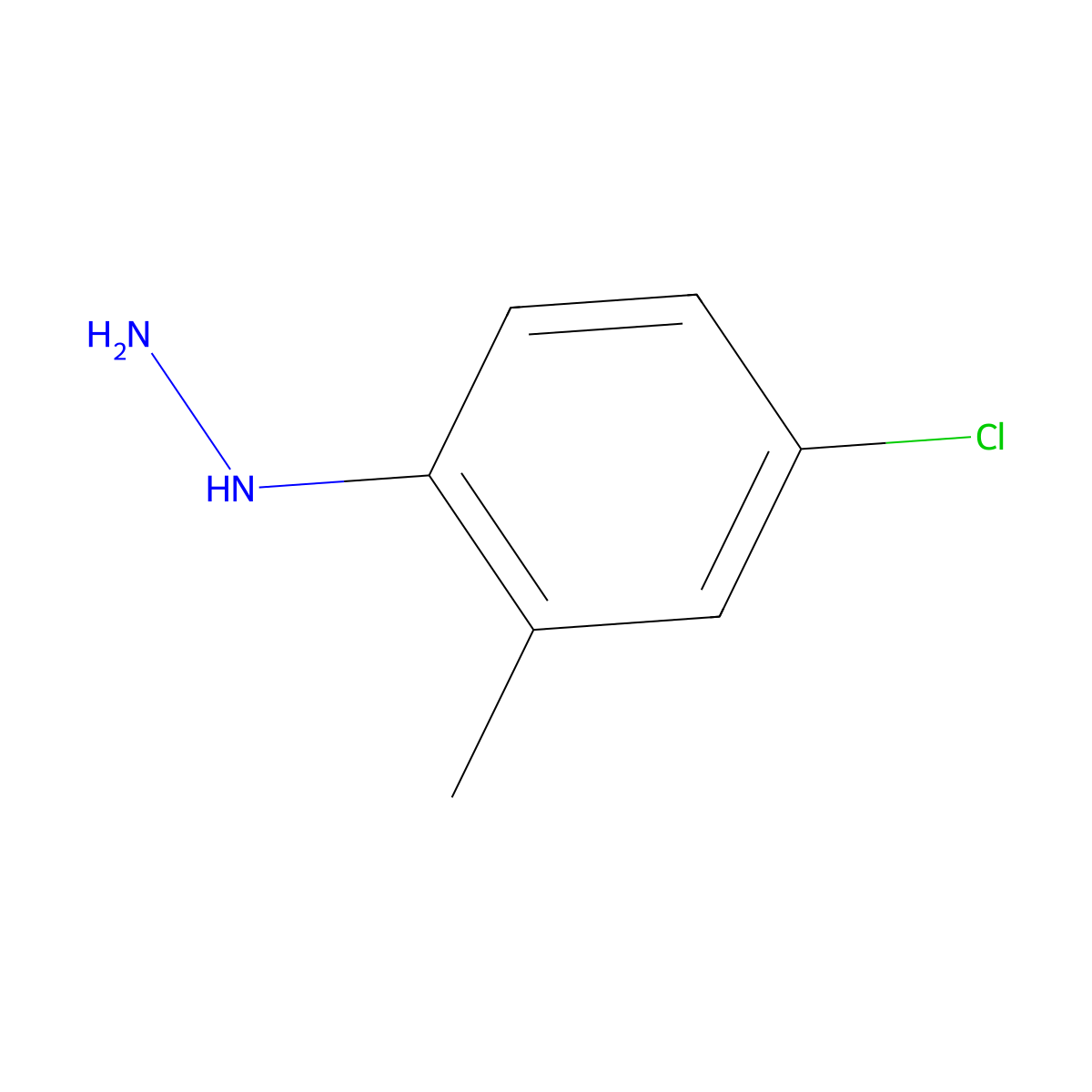 (4-Chloro-2-methylphenyl)hydrazine molecular structure, CAS 58791-94-9