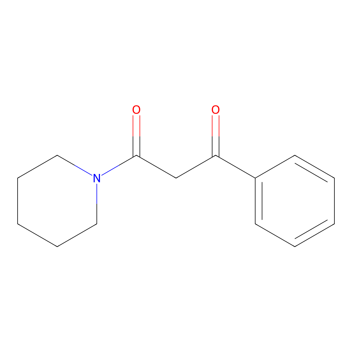 1-Phenyl-3-piperidin-1-yl-propan-1,3-dion molecular structure, CAS 58792-29-3
