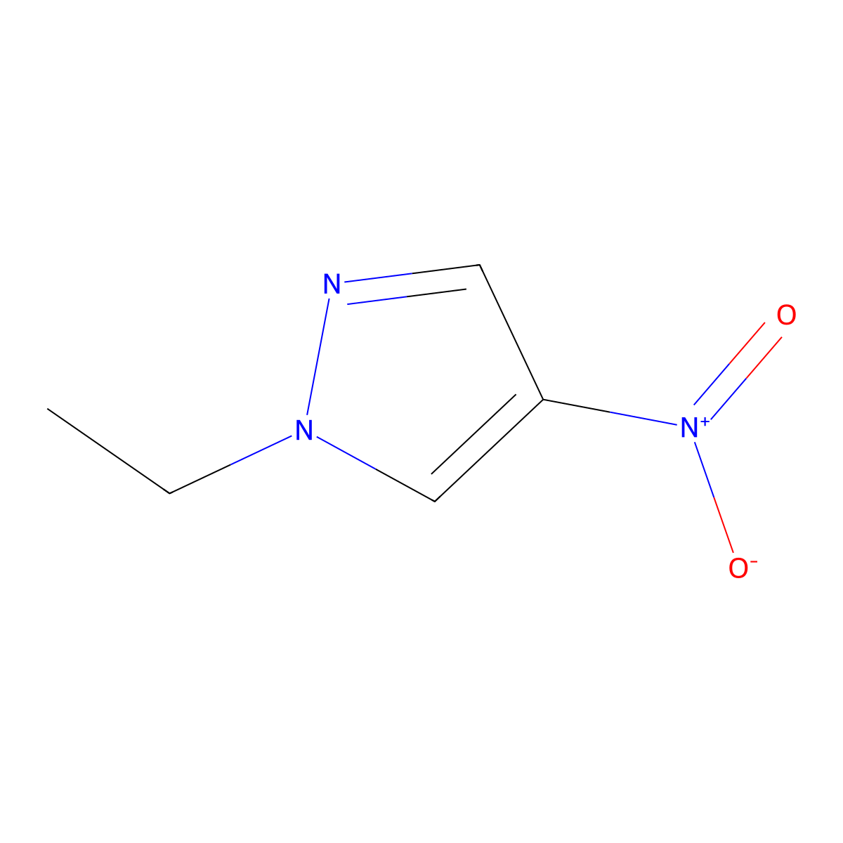 1-Ethyl-4-nitro-1H-pyrazole molecular structure, CAS 58793-45-6