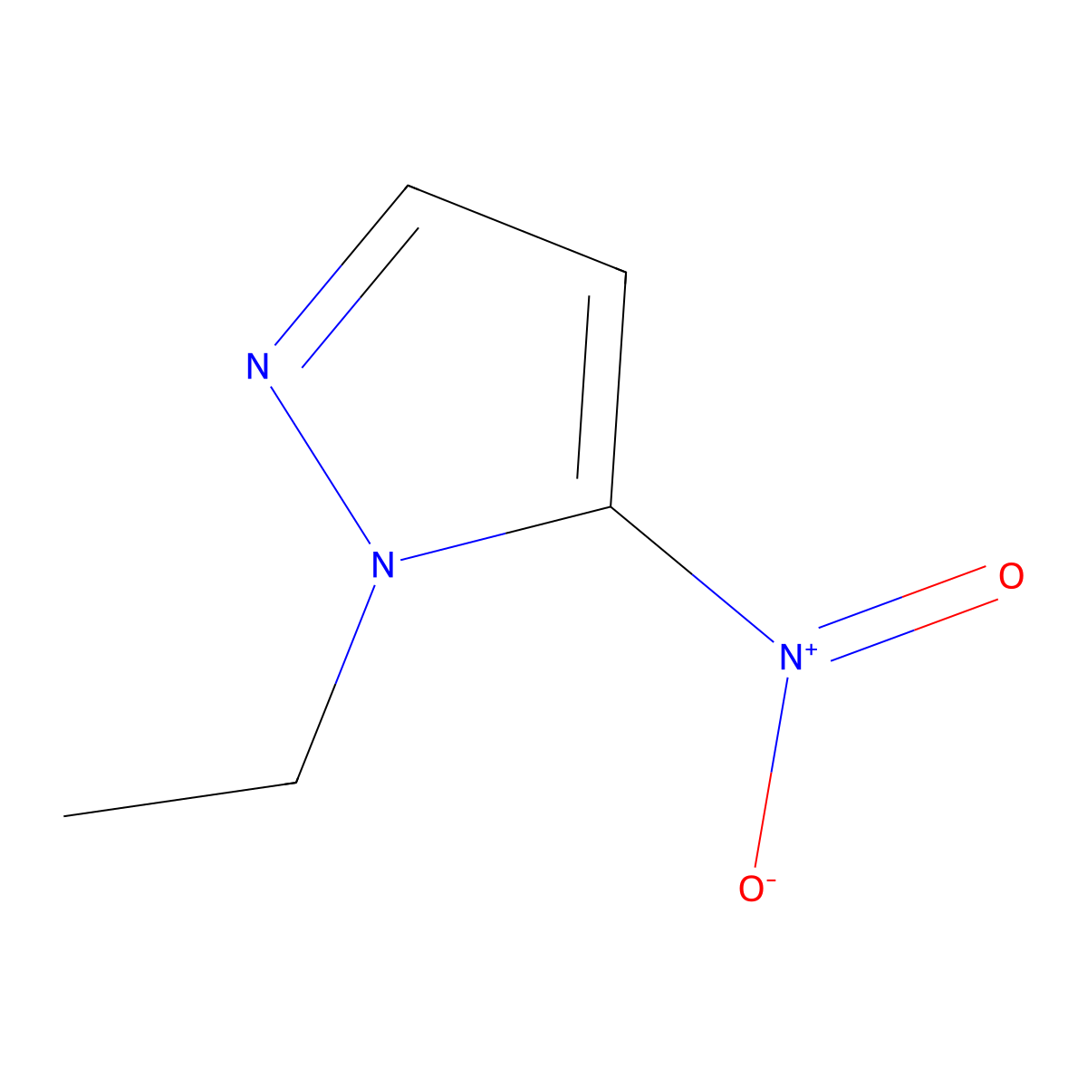 1-ethyl-5-nitro-1H-pyrazole molecular structure, CAS 58793-47-8