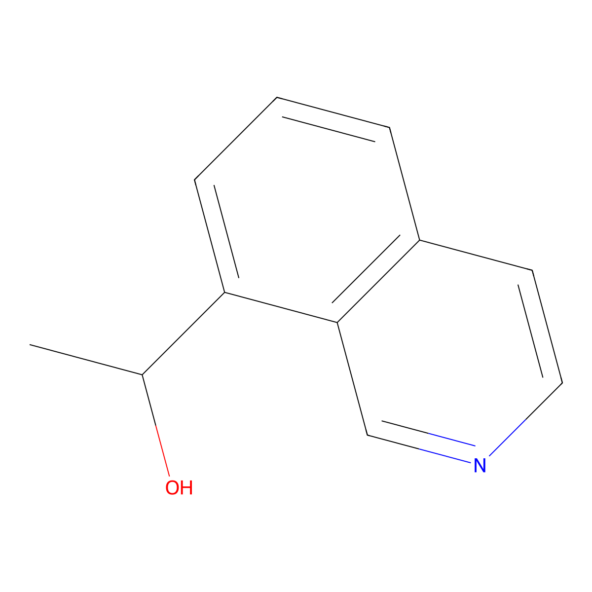 1-(Isoquinolin-8-yl)ethan-1-ol molecular structure, CAS 58794-07-3