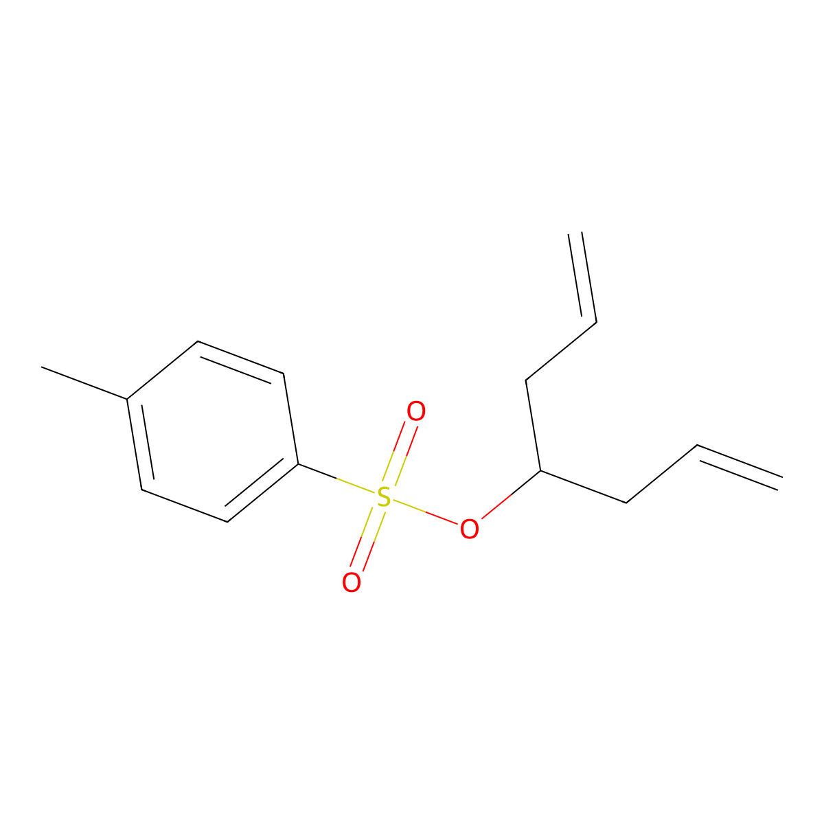 Hepta-1,6-dien-4-yl 4-methylbenzene-1-sulfonate molecular structure, CAS 58794-15-3