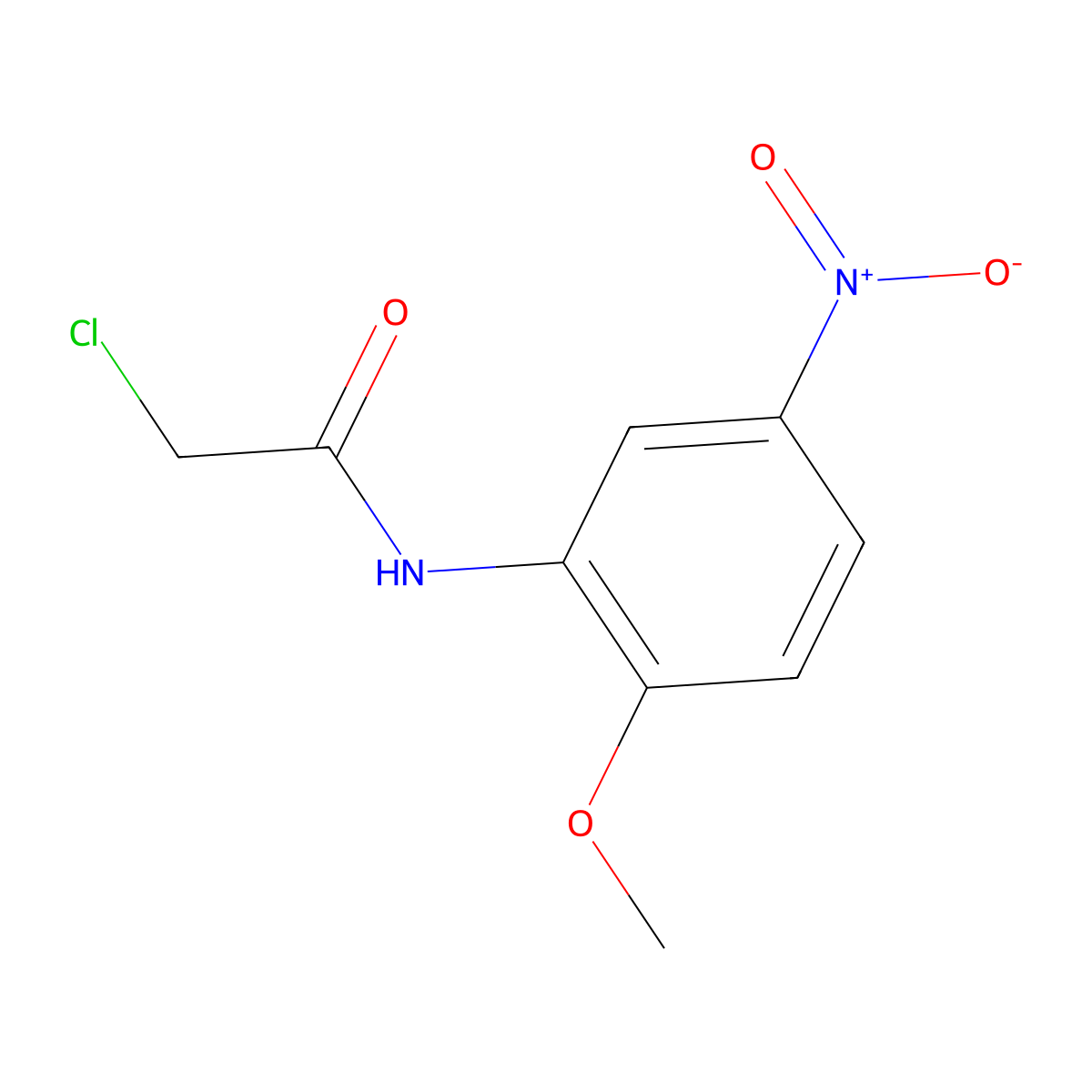 2-chloro-N-(2-methoxy-5-nitrophenyl)acetamide molecular structure, CAS 58795-63-4