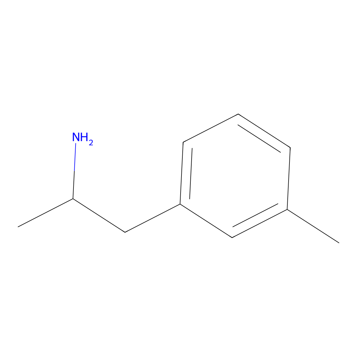 3-Methylamphetamine molecular structure, CAS 588-06-7