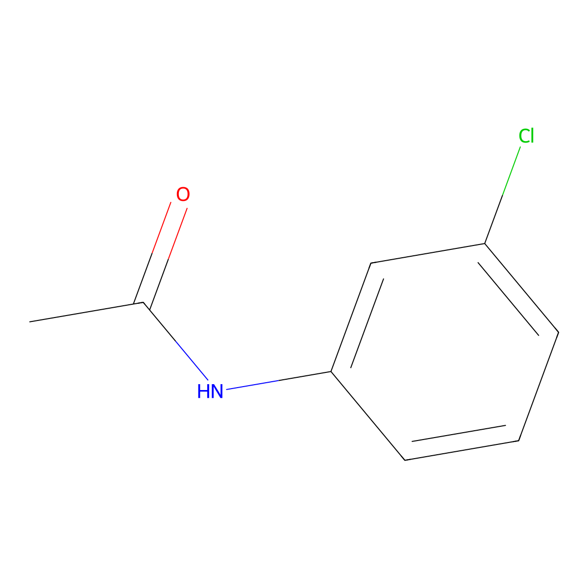N-(3-Chlorophenyl)acetamide molecular structure, CAS 588-07-8