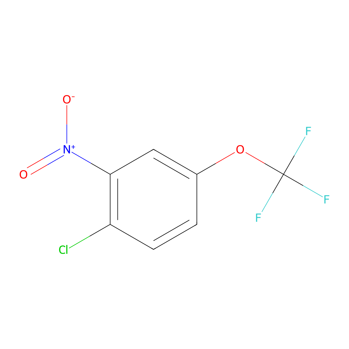 1-Chloro-2-nitro-4-(trifluoromethoxy)benzene molecular structure, CAS 588-09-0