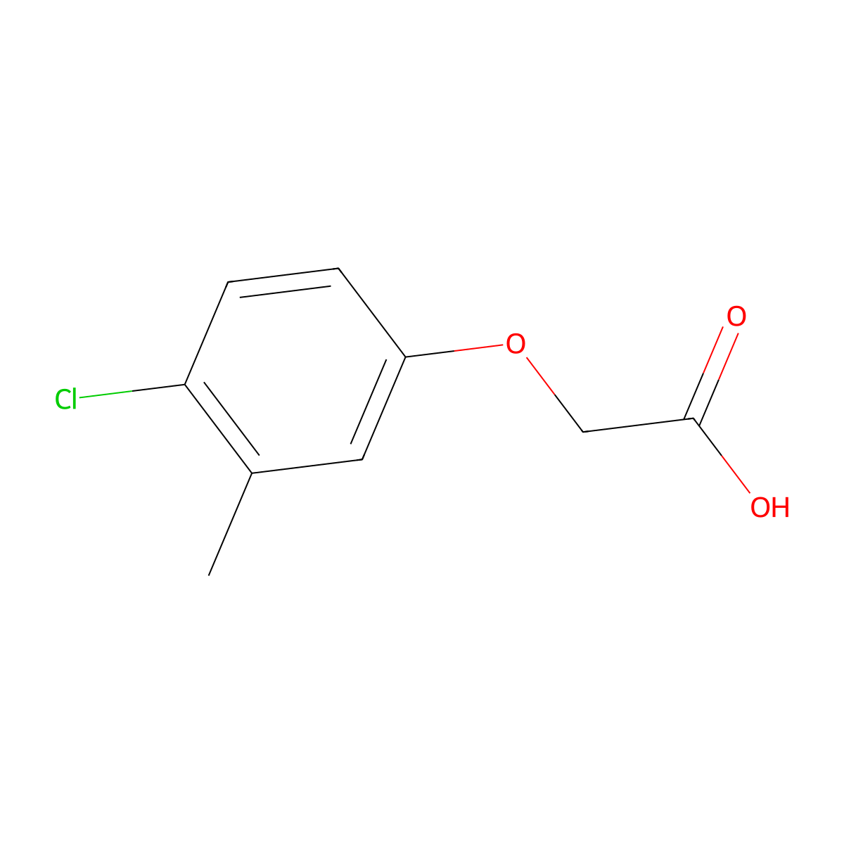 2-(4-Chloro-3-methylphenoxy)acetic acid molecular structure, CAS 588-20-5