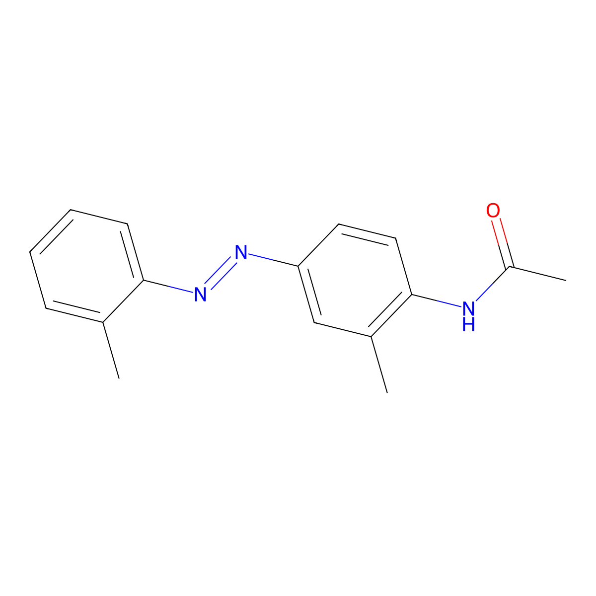 4-Acetamido-2',3-dimethylazobenzene molecular structure, CAS 588-23-8