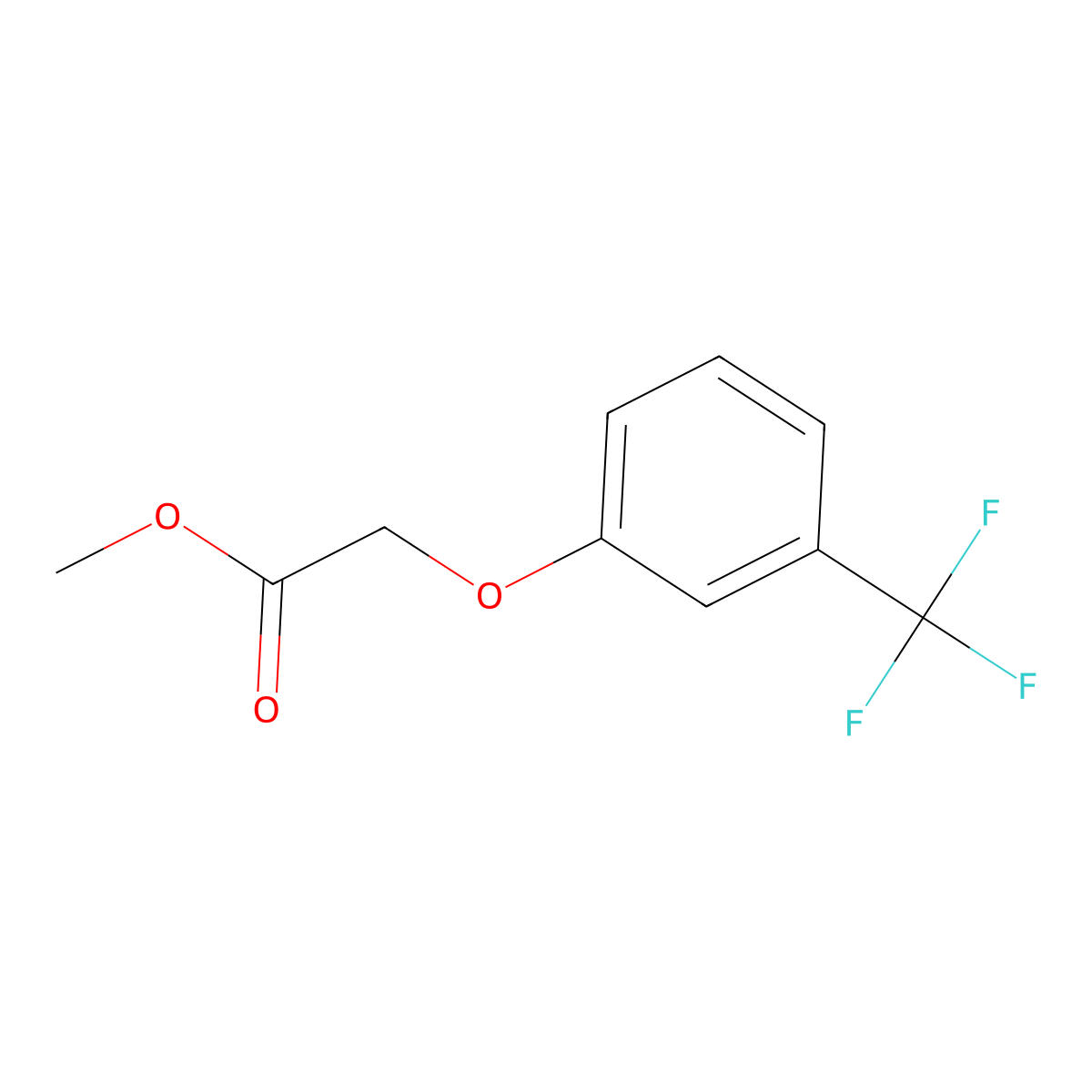 Methyl 2-(3-(trifluoromethyl)phenoxy)acetate molecular structure, CAS 588-26-1