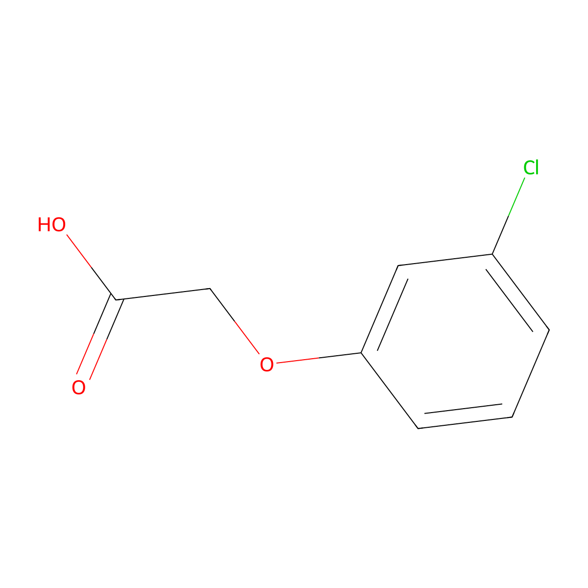 3-Chlorophenoxyacetic acid molecular structure, CAS 588-32-9