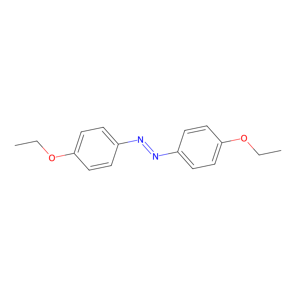 Diazene, 1,2-bis(4-ethoxyphenyl)- molecular structure, CAS 588-52-3