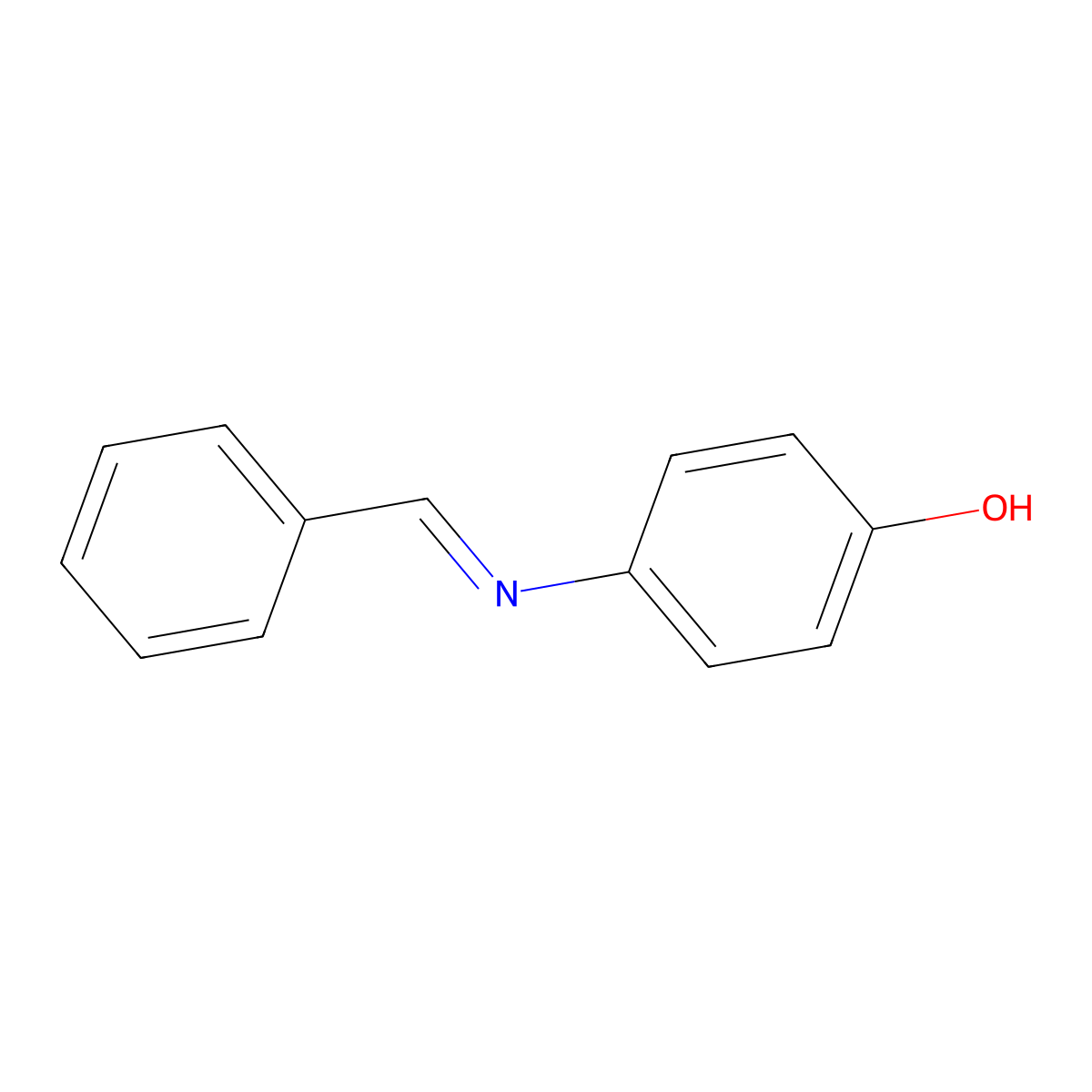 4-Benzylideneaminophenol molecular structure, CAS 588-53-4