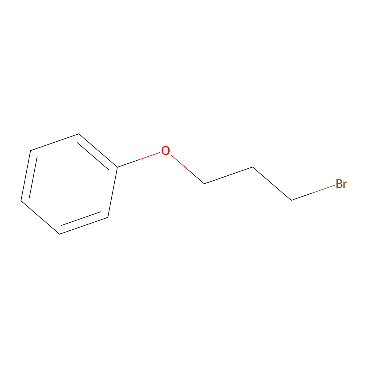 Benzene, (3-bromopropoxy)- molecular structure, CAS 588-63-6