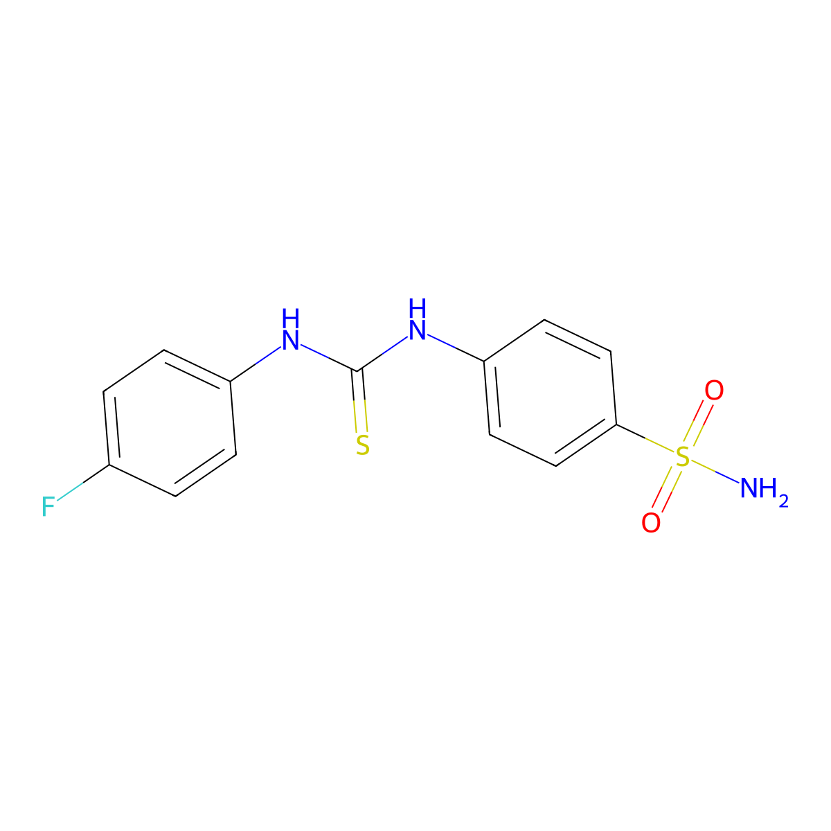 1-(4-Fluorophenyl)-3-(4-sulfamoylphenyl)thiourea molecular structure, CAS 588-87-4