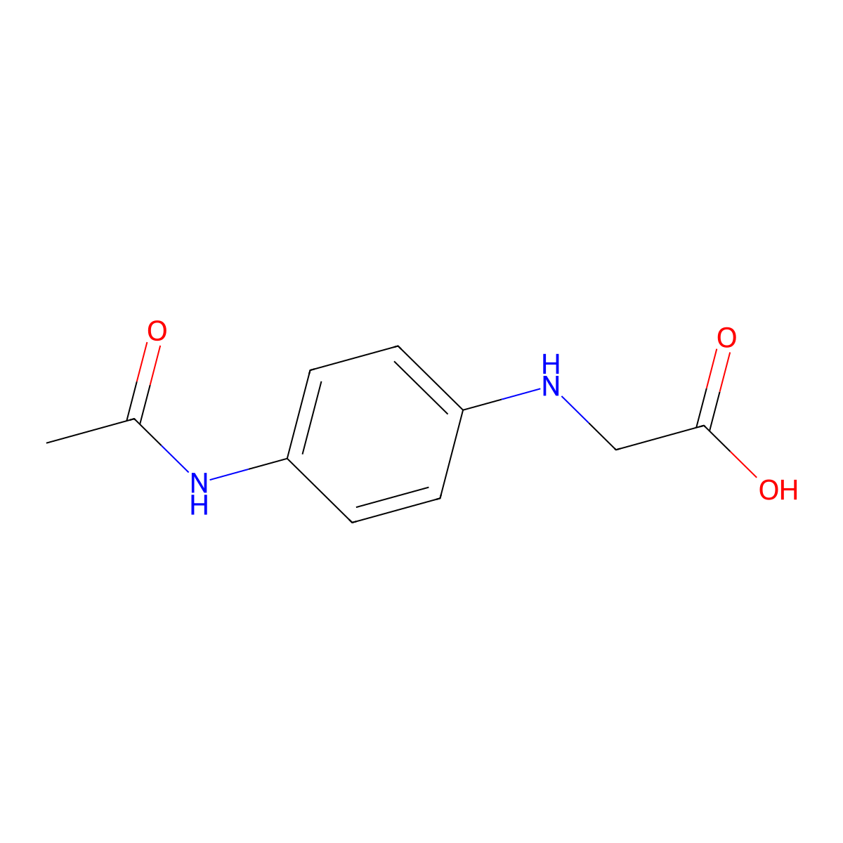 n-[4-(Acetylamino)phenyl]glycine molecular structure, CAS 588-92-1