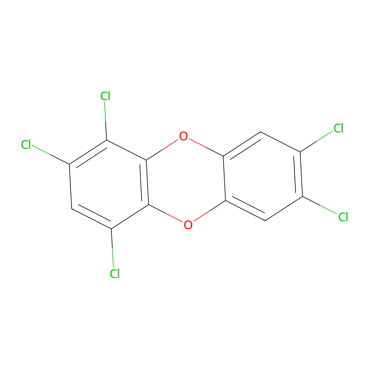 1,2,4,7,8-Pentachlorodibenzo-P-dioxin molecular structure, CAS 58802-08-7