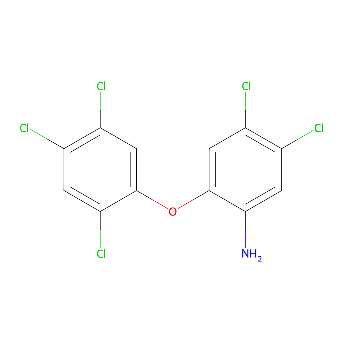 4,5-Dichloro-2-(2,4,5-trichlorophenoxy)aniline molecular structure, CAS 58802-25-8
