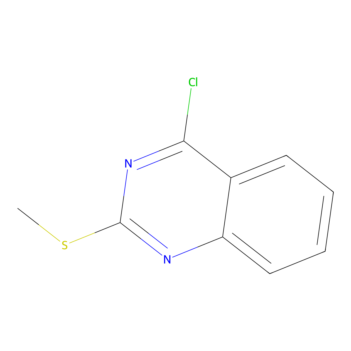 4-Chloro-2-(methylthio)quinazoline molecular structure, CAS 58803-74-0