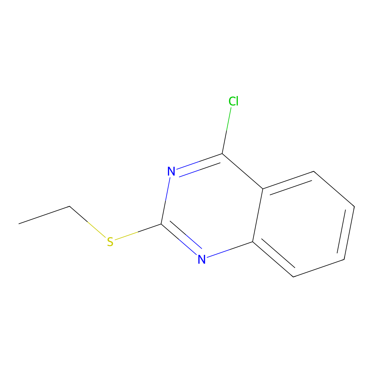 4-Chloro-2-(ethylthio)quinazoline molecular structure, CAS 58803-78-4