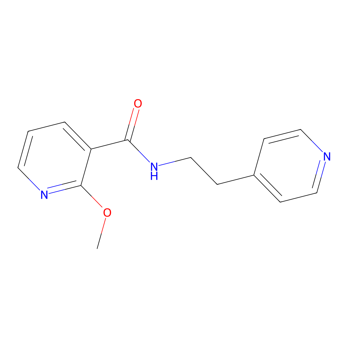 4-[2-(2-Methoxynicotinamido)-ethyl]pyridine molecular structure, CAS 58804-11-8