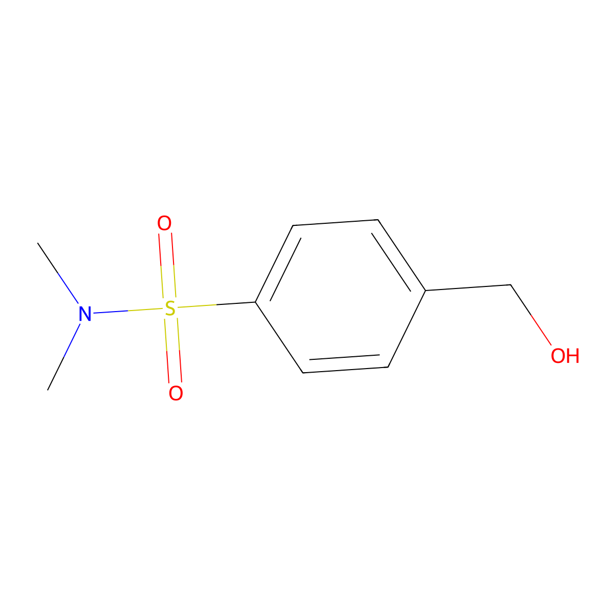 4-(hydroxymethyl)-N,N-dimethylbenzenesulfonamide molecular structure, CAS 58804-18-5