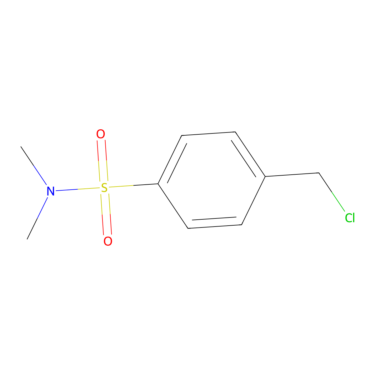 4-(chloromethyl)-N,N-dimethylbenzene-1-sulfonamide molecular structure, CAS 58804-19-6