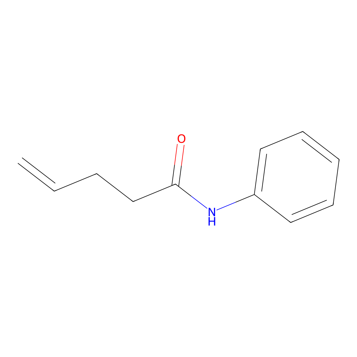 N-phenylpent-4-enamide molecular structure, CAS 58804-62-9