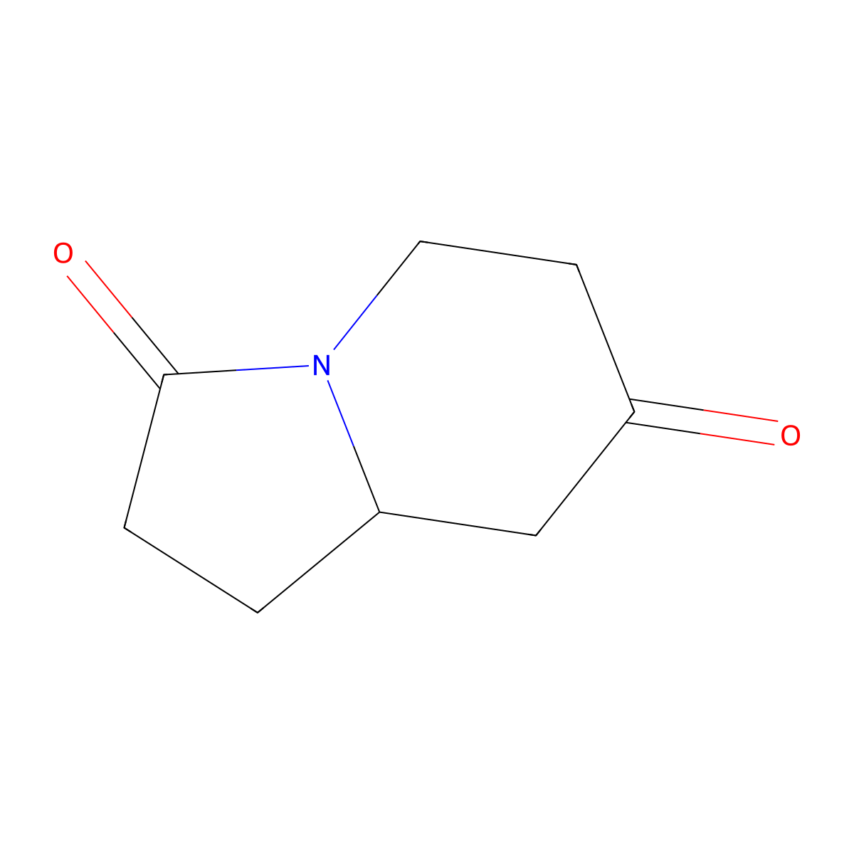 Hexahydroindolizine-3,7-dione molecular structure, CAS 58805-02-0