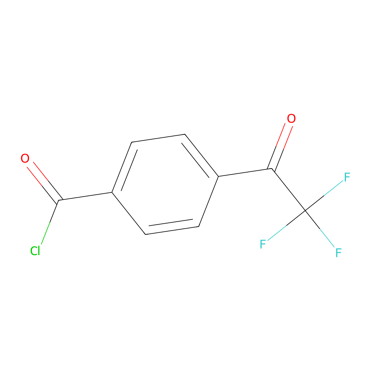 4-(2,2,2-Trifluoroacetyl)benzoyl chloride molecular structure, CAS 58808-60-9