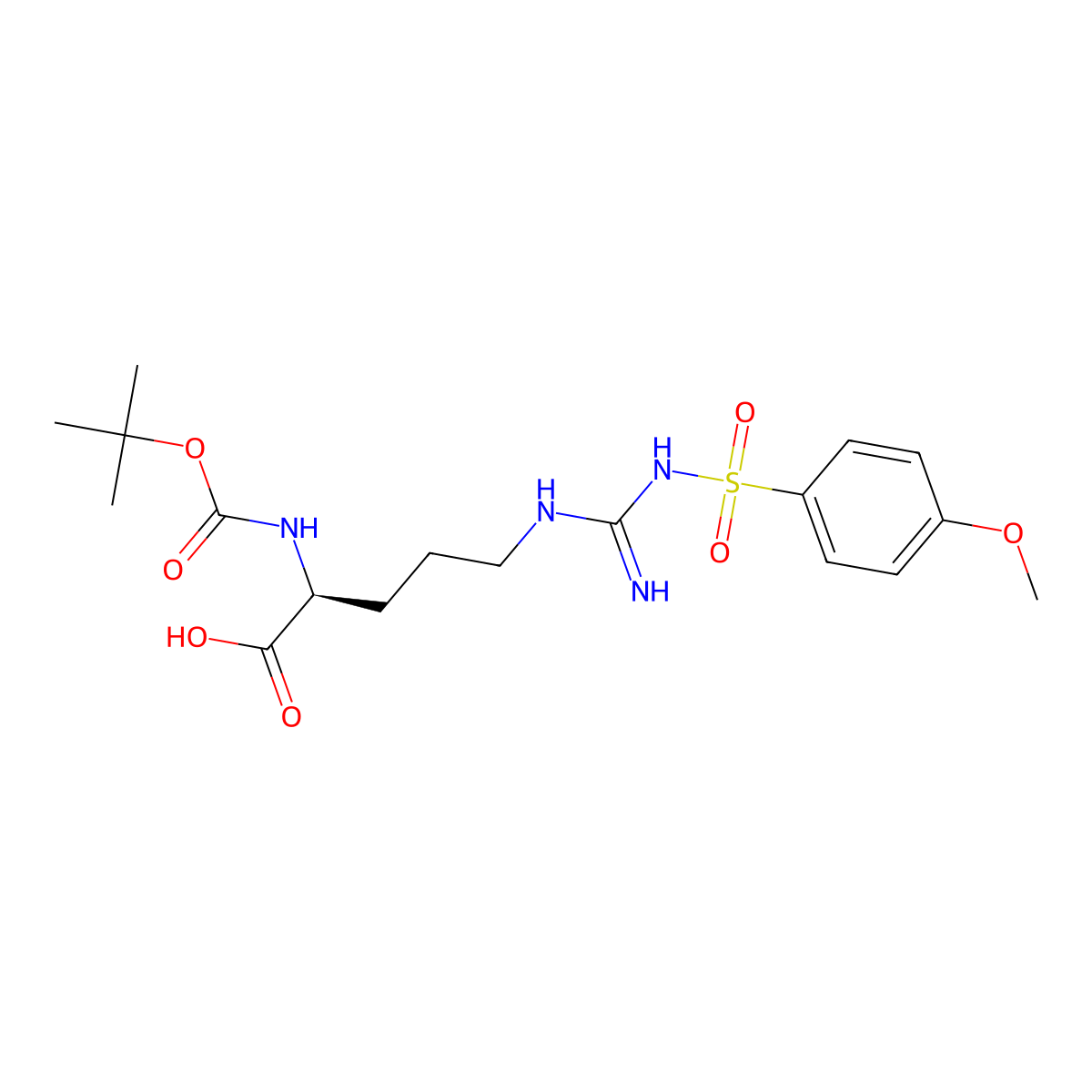 Boc-arg(mbs)-OH molecular structure, CAS 58810-09-6