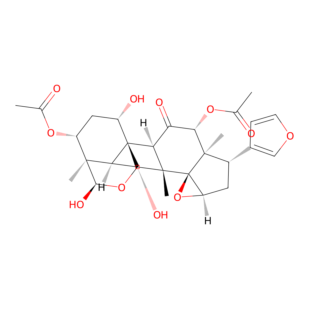 Toosendanin molecular structure, CAS 58812-37-6