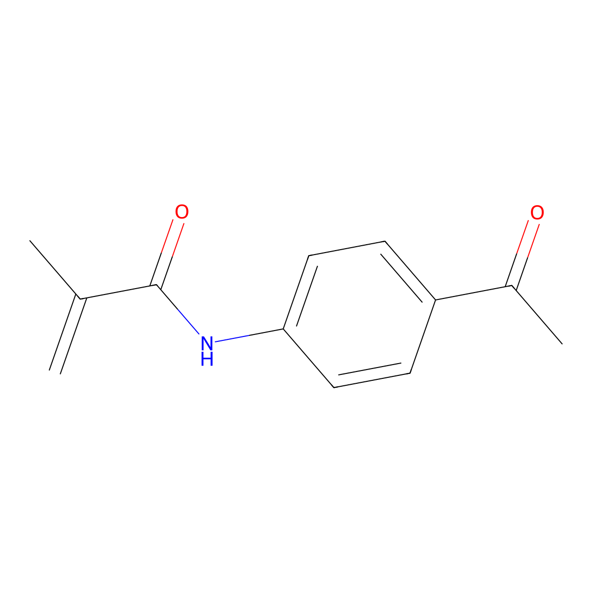 N-(4-acetylphenyl)-2-methylprop-2-enamide molecular structure, CAS 58813-69-7