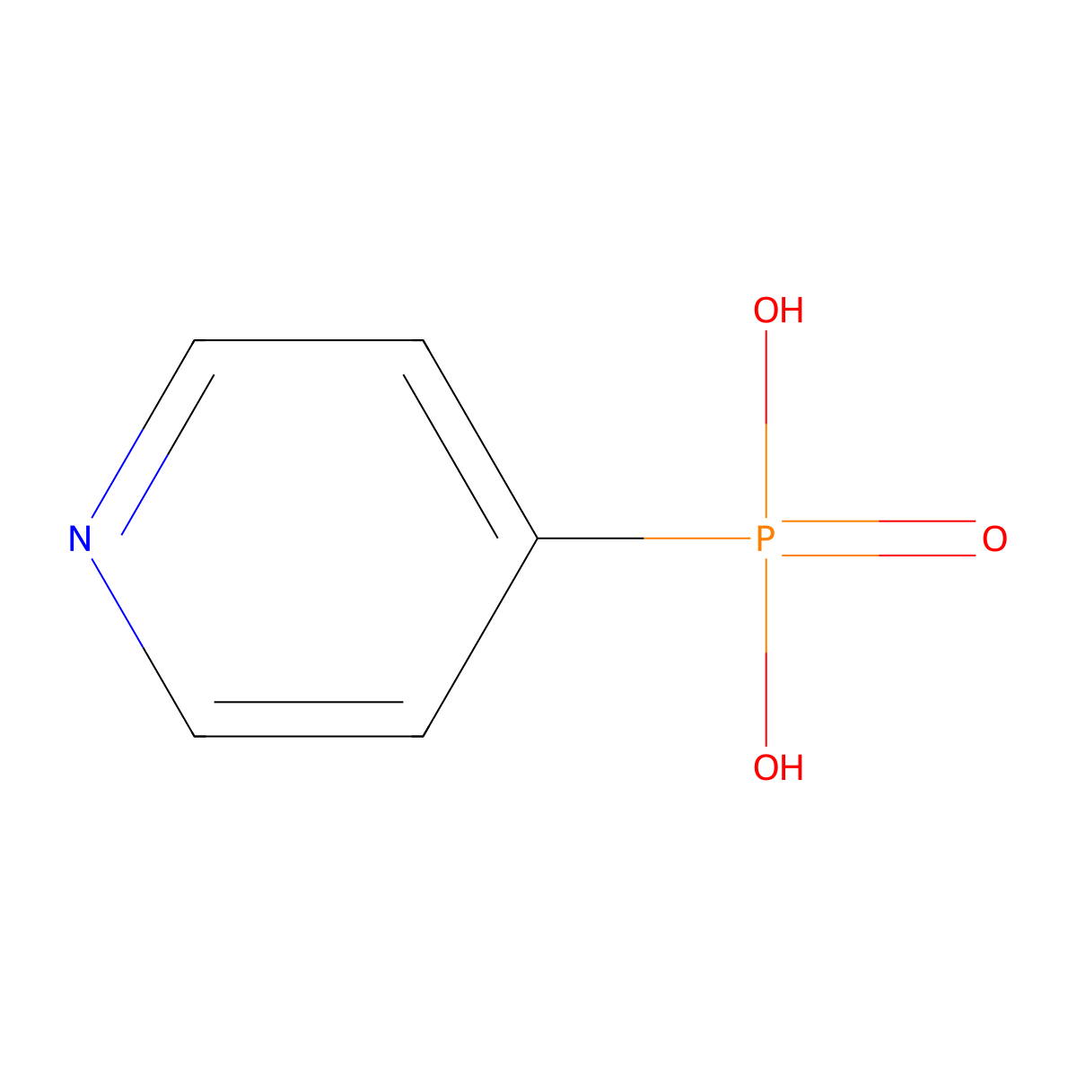 Phosphonic acid, 4-pyridinyl- molecular structure, CAS 58816-01-6