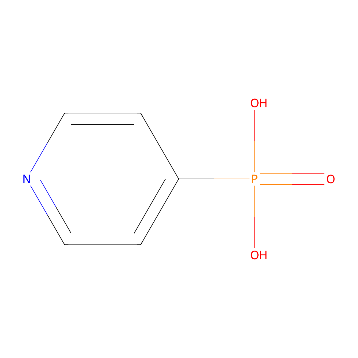 Phosphonic acid, 4-pyridinyl- molecular structure, CAS 58816-01-6