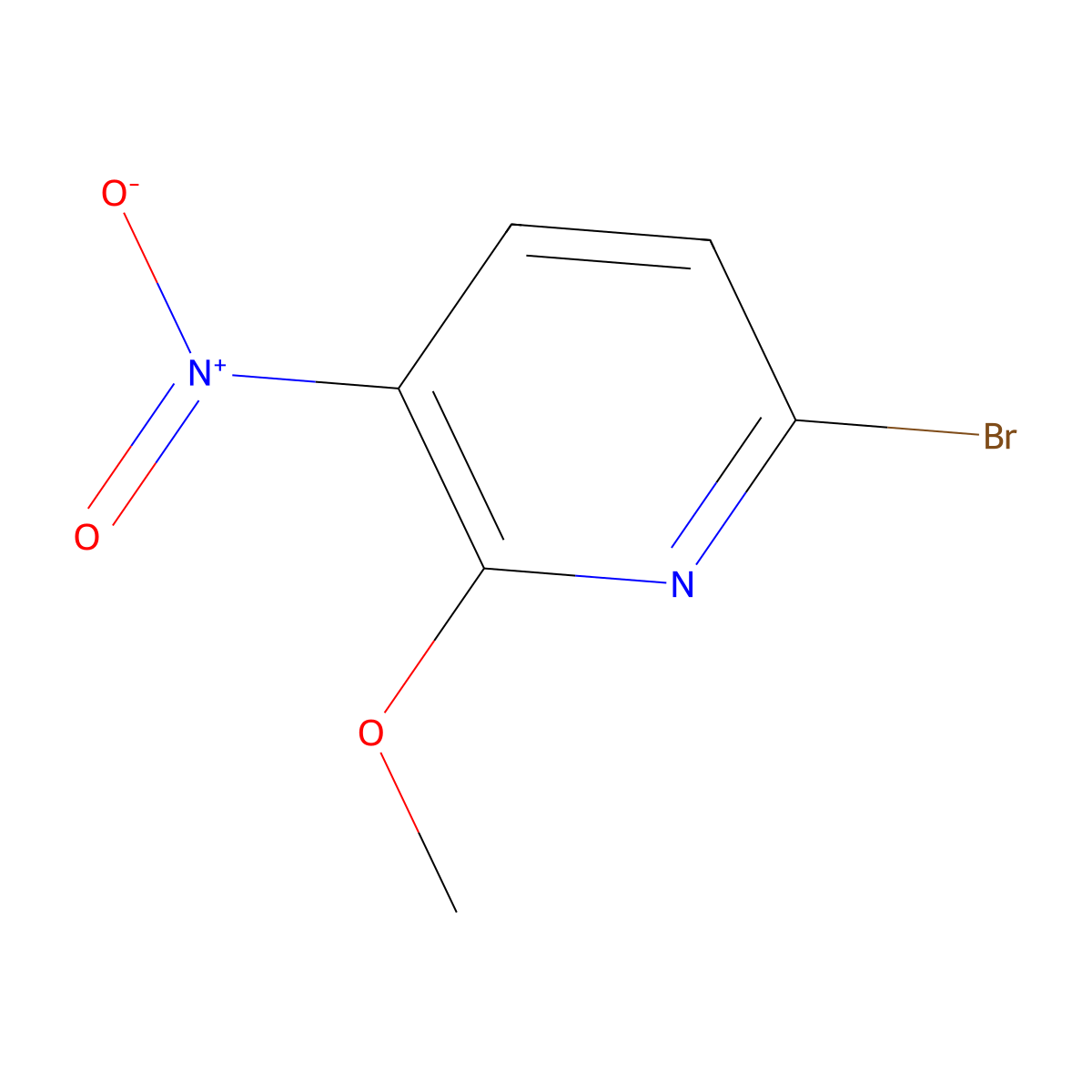 6-Bromo-2-methoxy-3-nitropyridine molecular structure, CAS 58819-77-5