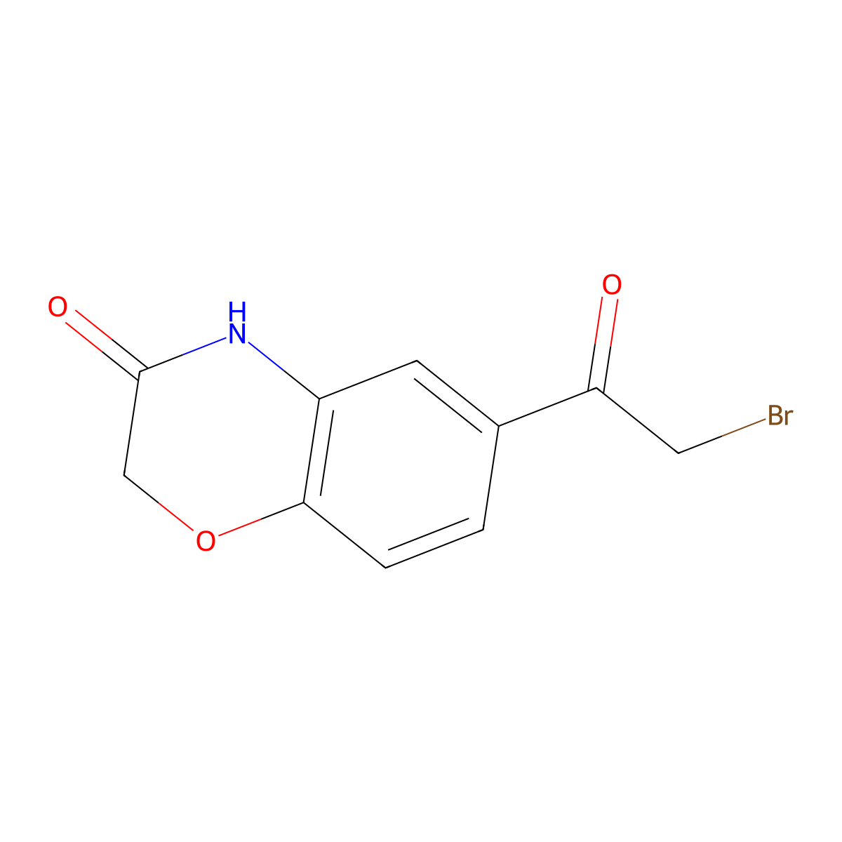 6-(2-bromoacetyl)-3,4-dihydro-2H-1,4-benzoxazin-3-one molecular structure, CAS 58819-97-9