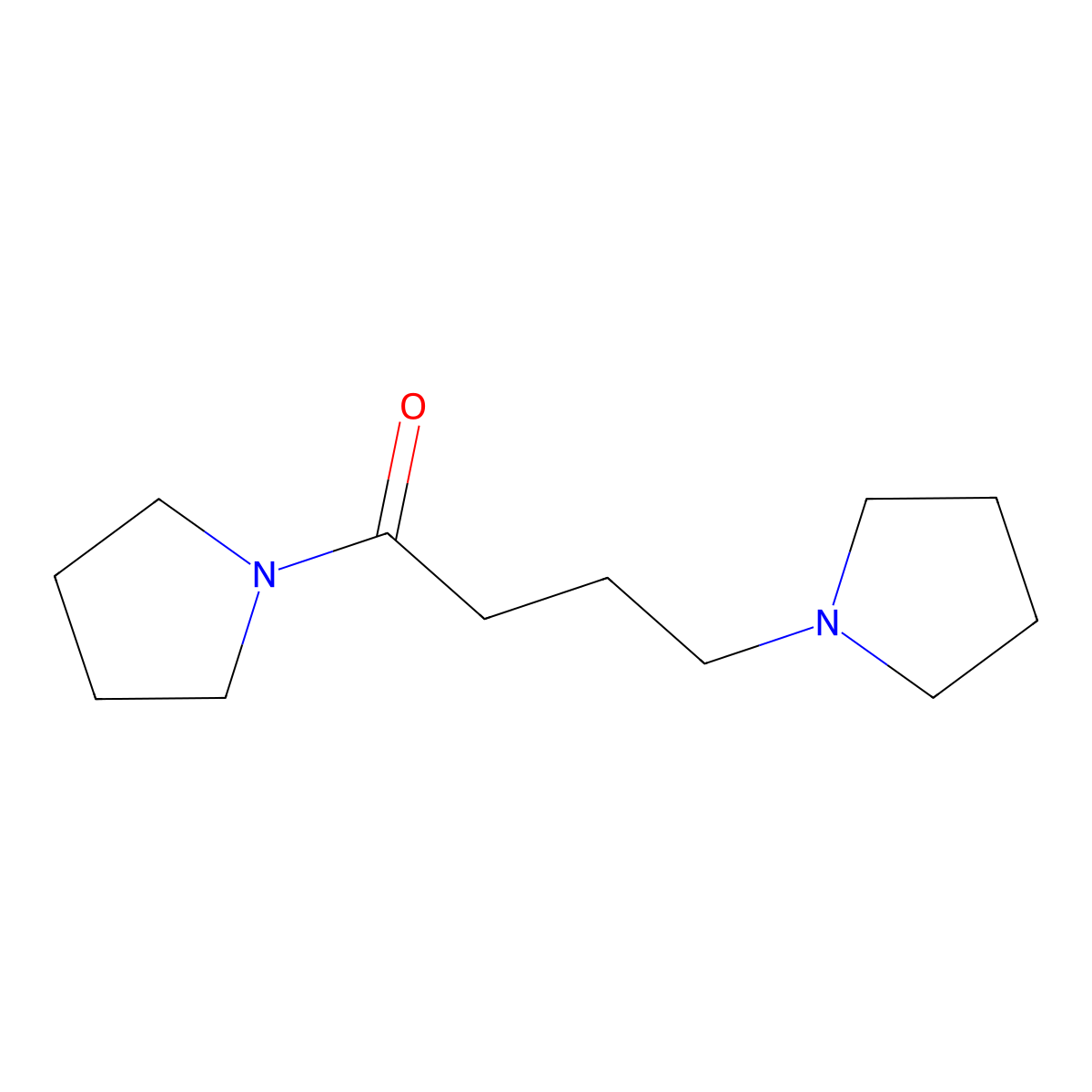1-(1-Oxo-4-(1-pyrrolidinyl)butyl)pyrrolidine molecular structure, CAS 5882-03-1