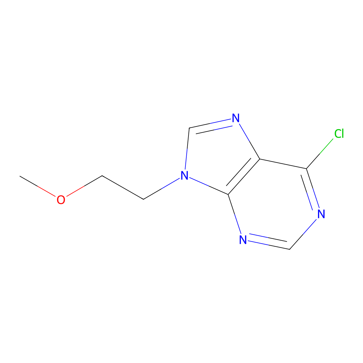 6-Chloro-9-(2-Methoxy-ethyl)-9H-purine molecular structure, CAS 5882-70-2
