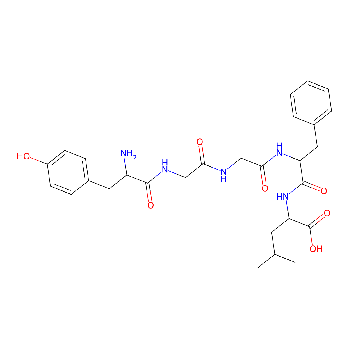 Leu-Enkephalin molecular structure, CAS 58822-25-6