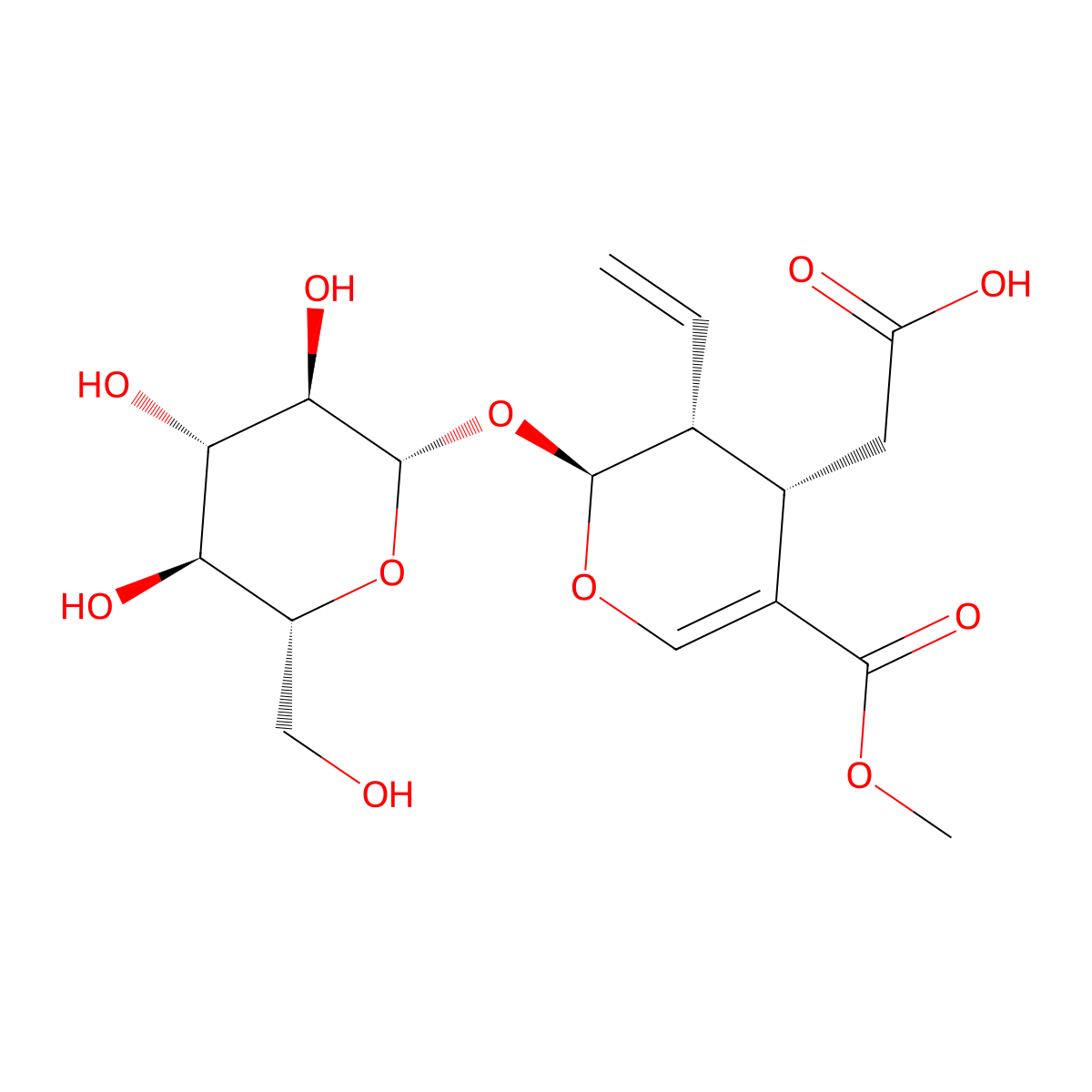 Secoxyloganin molecular structure, CAS 58822-47-2