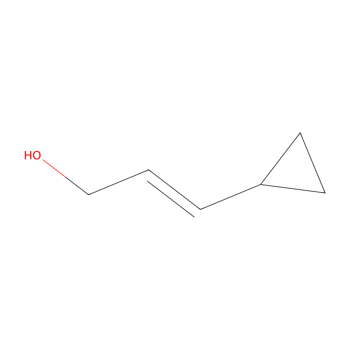 (2E)-3-cyclopropylprop-2-en-1-ol molecular structure, CAS 58822-71-2