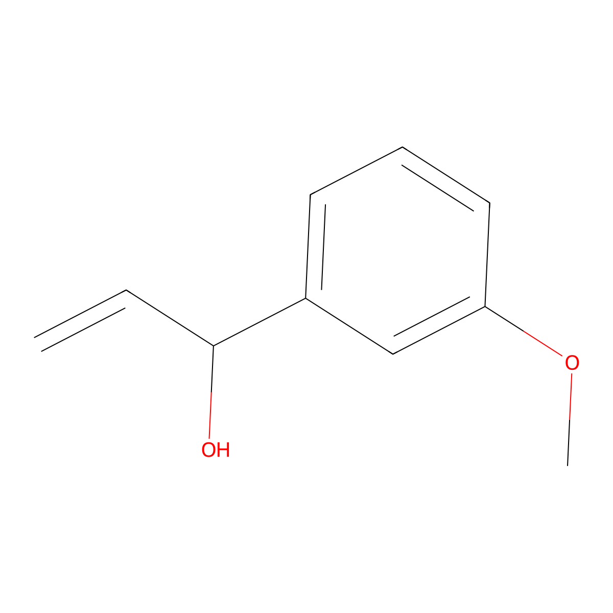 alpha-Ethenyl-3-methoxybenzenemethanol molecular structure, CAS 58824-50-3