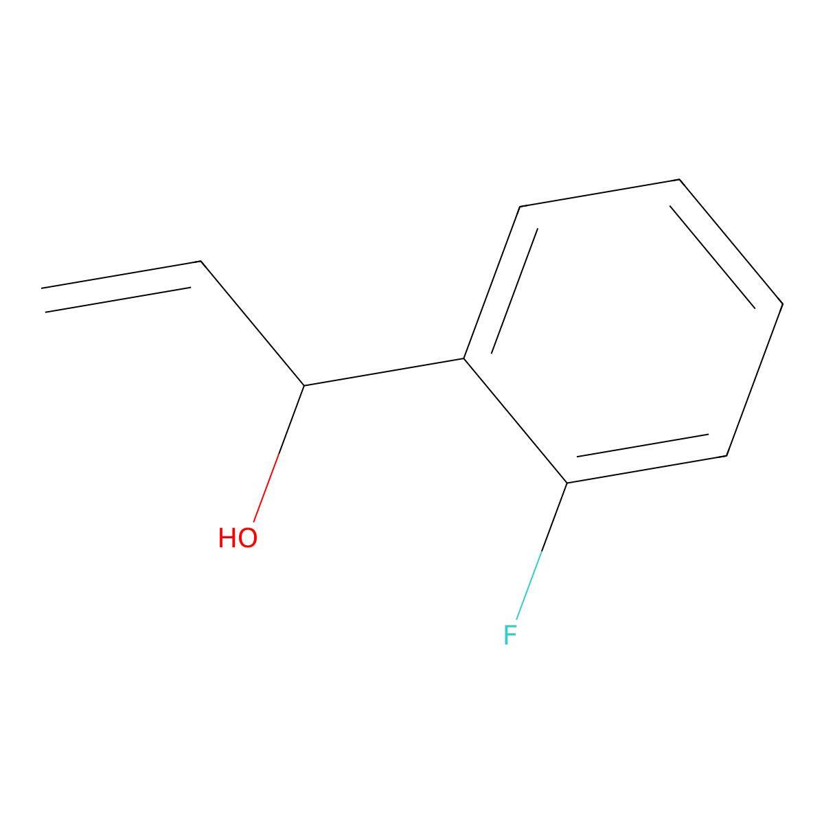 1-(2-Fluorophenyl)prop-2-en-1-ol molecular structure, CAS 58824-51-4