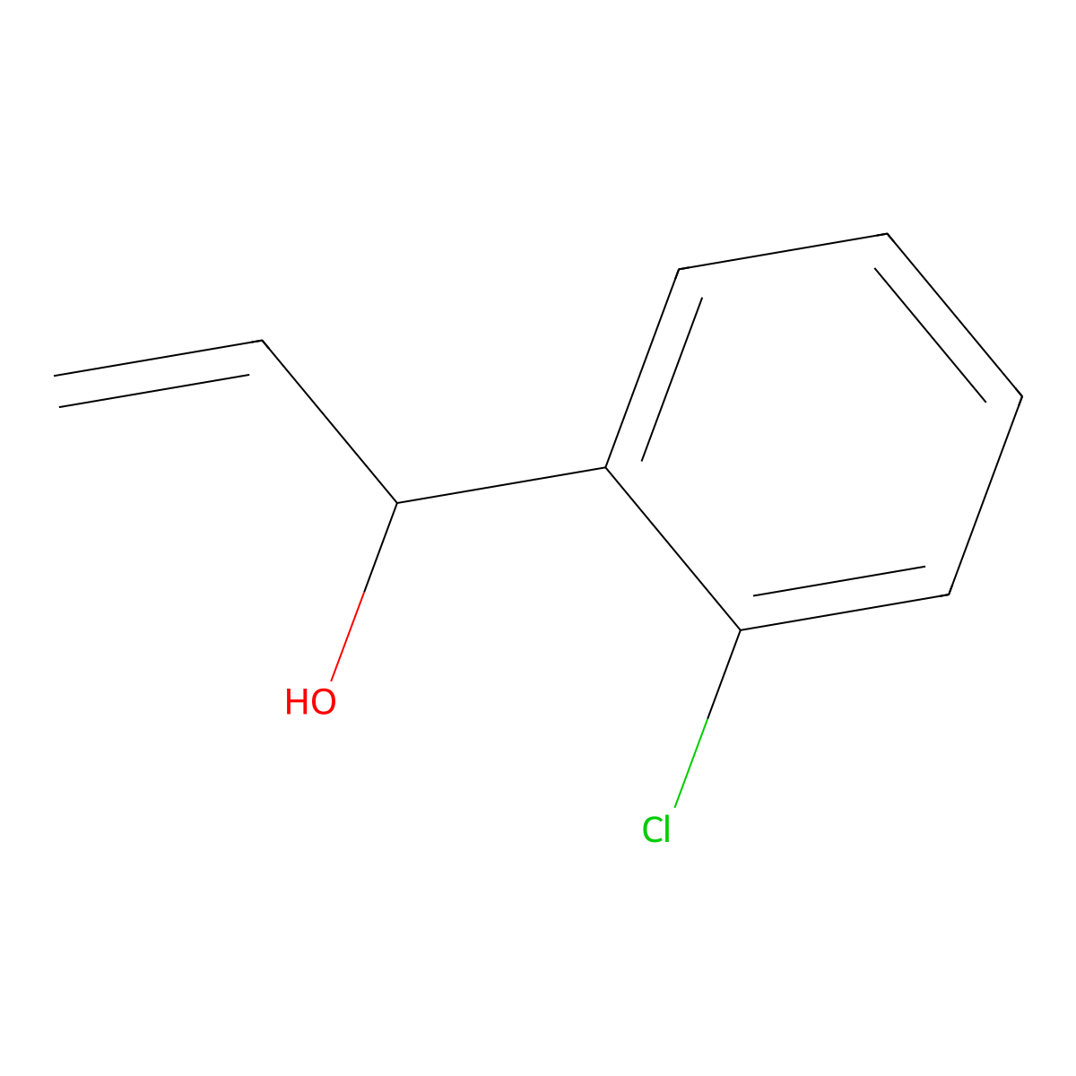 2-Chloro-alpha-ethenylbenzenemethanol molecular structure, CAS 58824-52-5