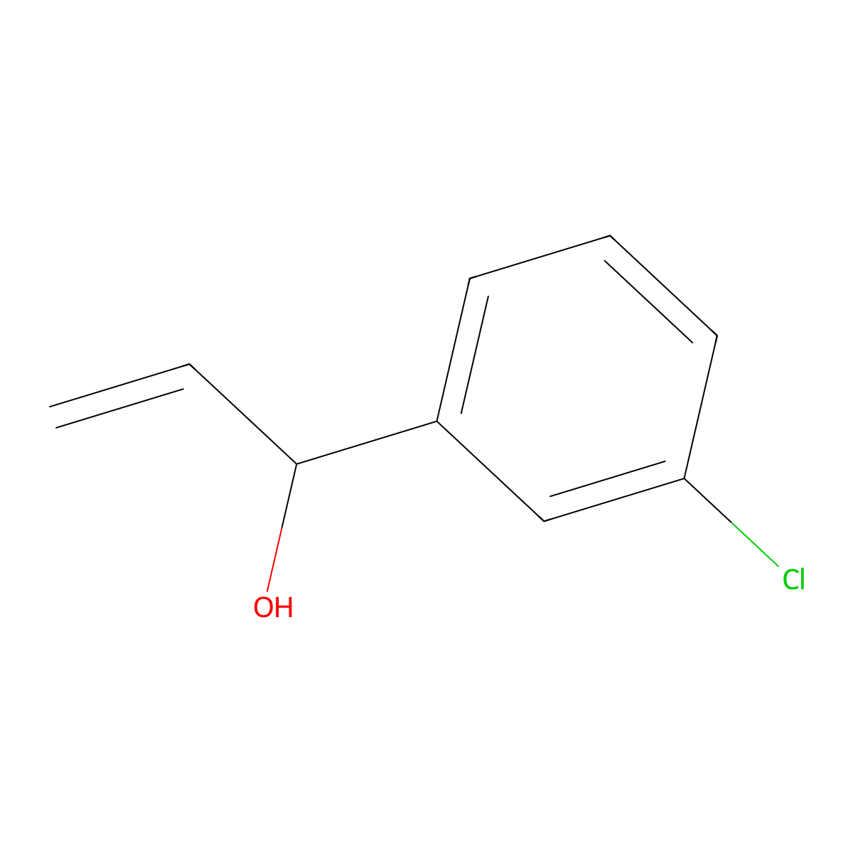 1-(3-Chlorophenyl)prop-2-en-1-ol molecular structure, CAS 58824-53-6