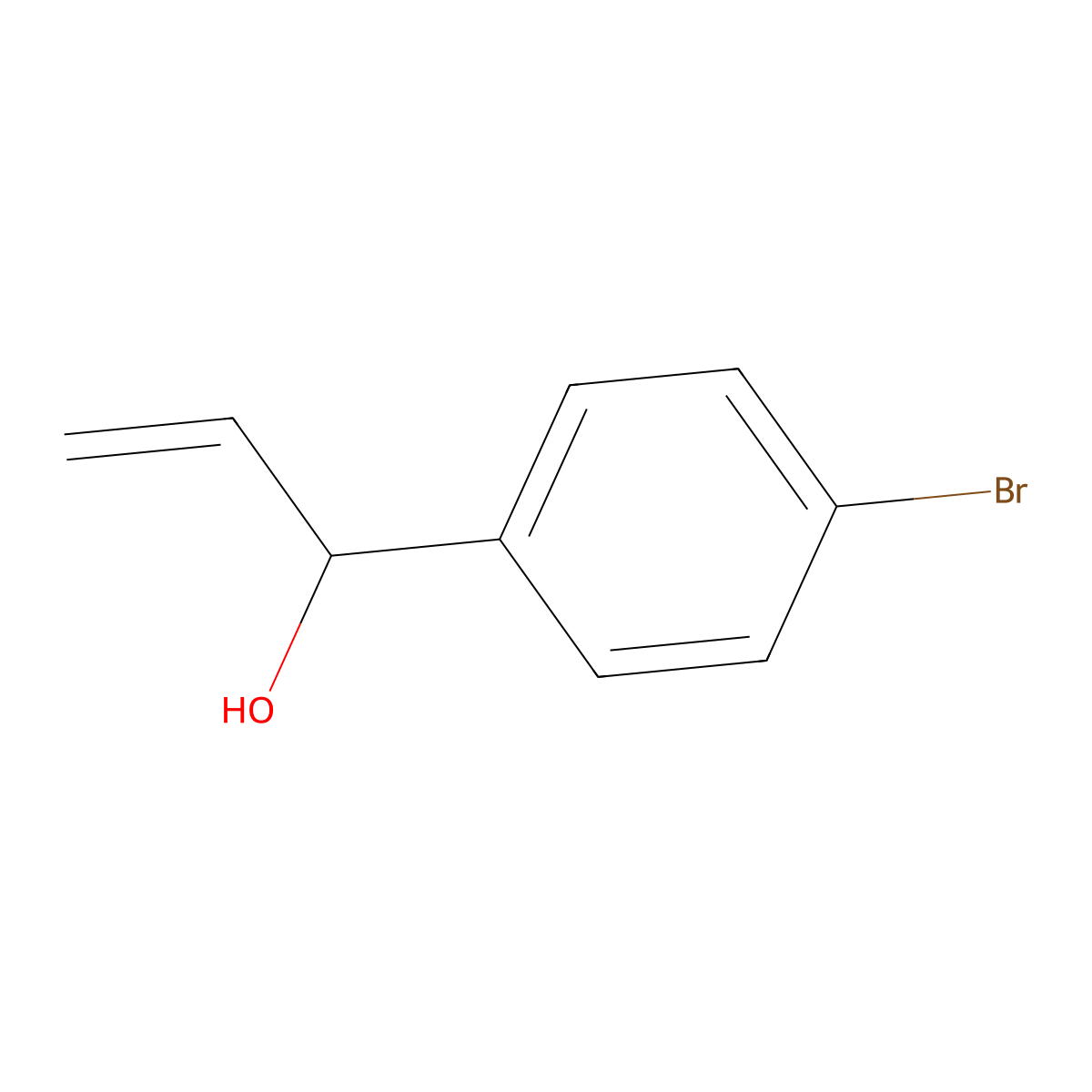 4-Bromo-alpha-ethenylbenzenemethanol molecular structure, CAS 58824-56-9