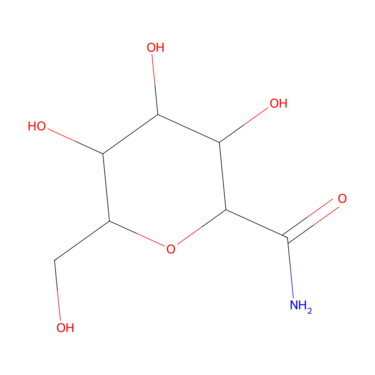 Alpha-D-Glucopyranosyl-2-Carboxylic Acid Amide molecular structure, CAS 58825-13-1