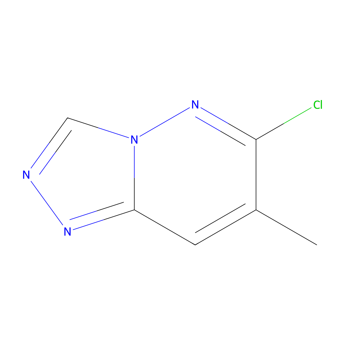 6-Chloro-7-methyl-[1,2,4]triazolo[4,3-b]pyridazine molecular structure, CAS 58826-39-4