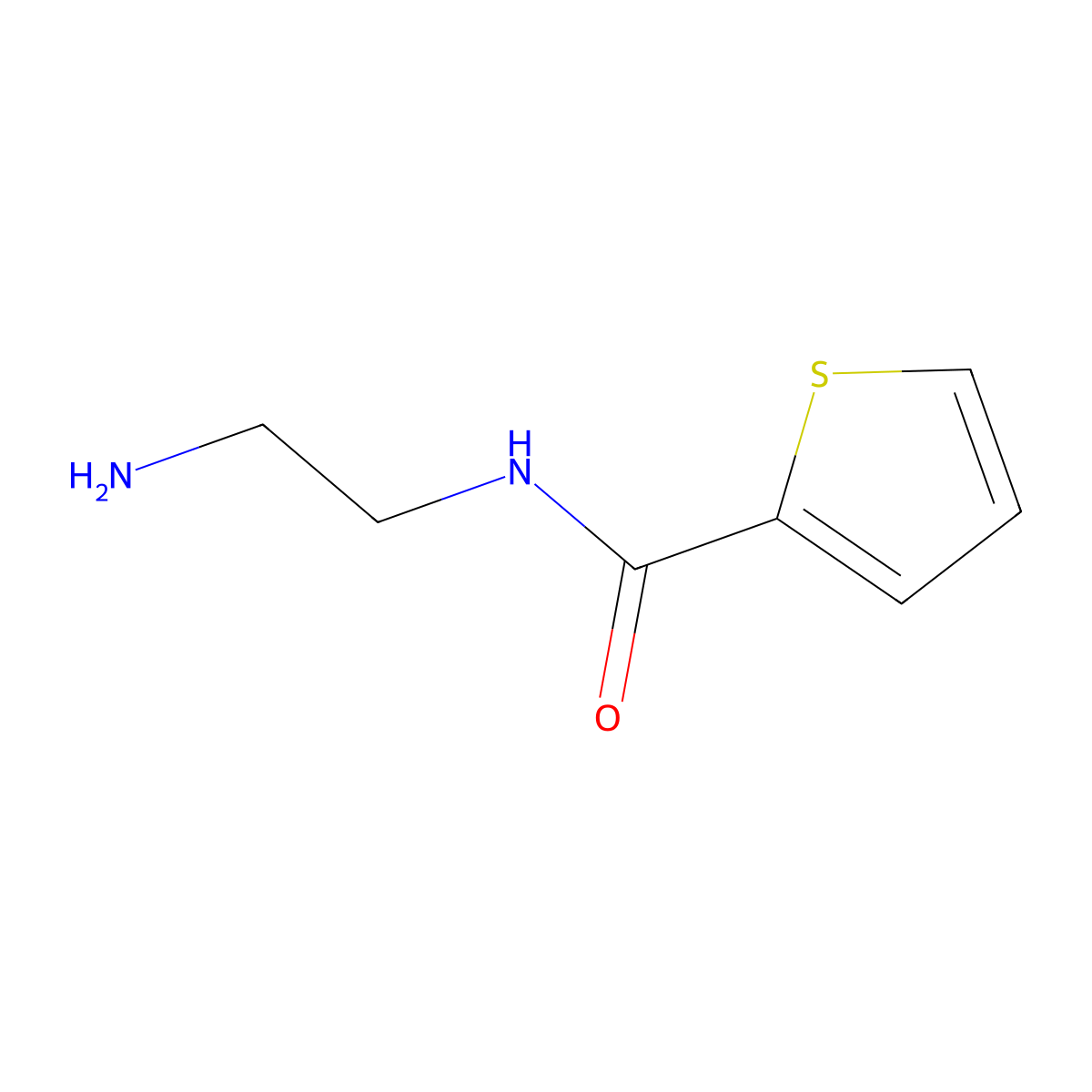 N-(2-aminoethyl)thiophene-2-carboxamide molecular structure, CAS 58827-15-9